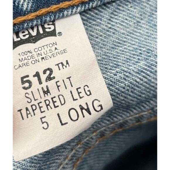 Levi's Jeans Women's Size 5 Long Blue Slim Fit Tapered Leg 100% Cotton - Picture 5 of 7